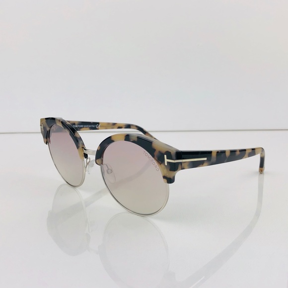 New TOM FORD Alissa Round Havana Brown Sunglasses - Picture 6 of 16